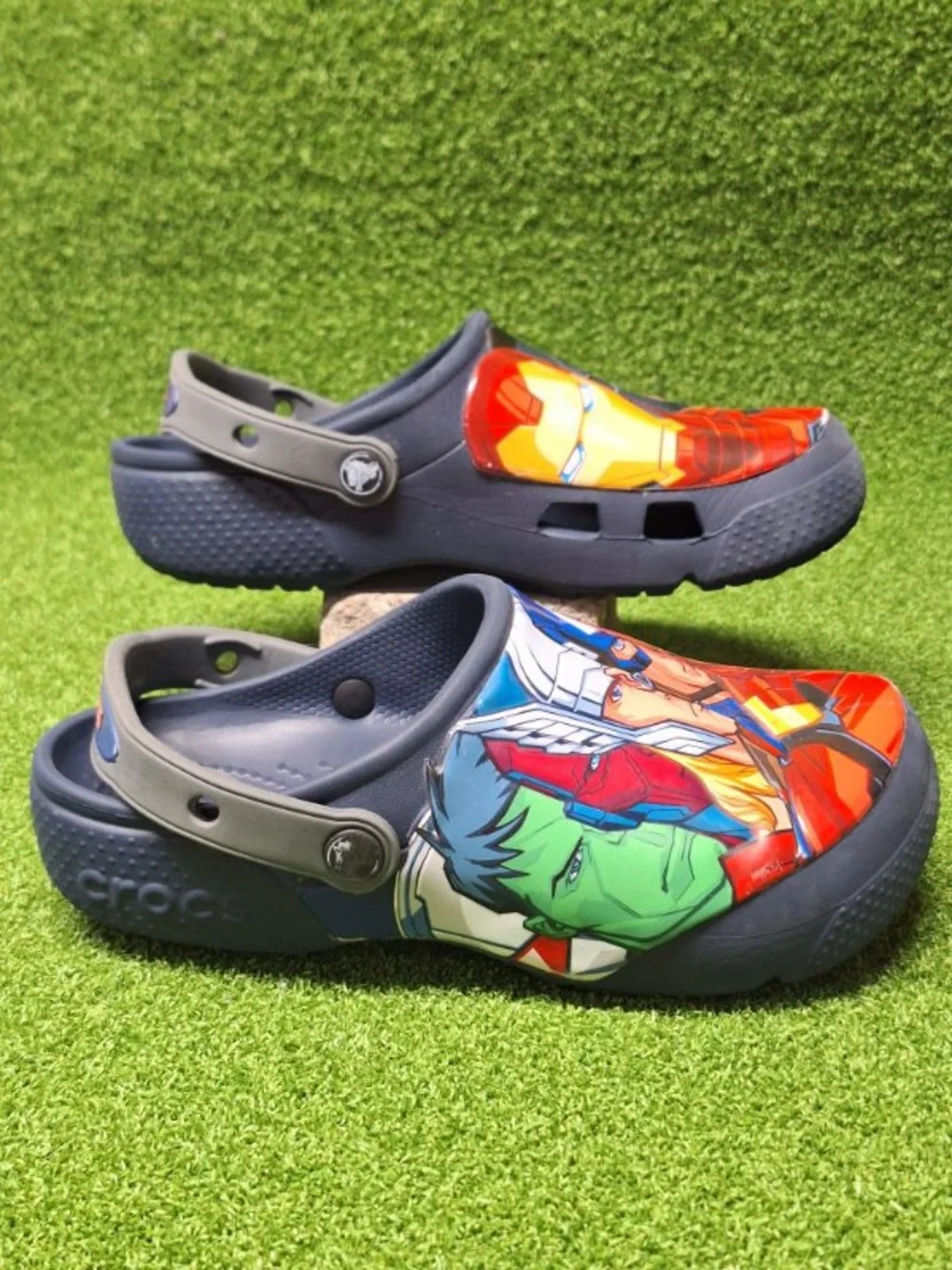CROCS marvel Kids Graphic Clog in Navy, Red and Yellow